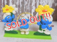 ct-151027-18 Smurf / Galoob 80's Wind up "rope skipping"