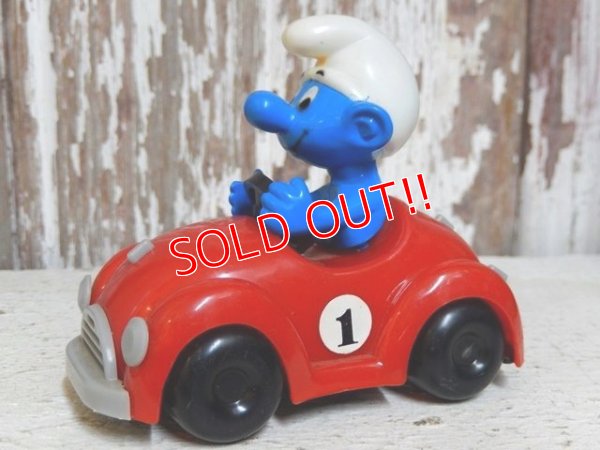 画像3: ct-151027-21 Smurf / Galoob 80's Wind up "Red Car"