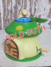 ct-151027-21 Smurf / Galoob 80's Wind up "Jack in the Box"