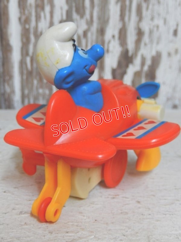 画像4: ct-151027-19 Smurf / Galoob 80's Wind up "Airplane"