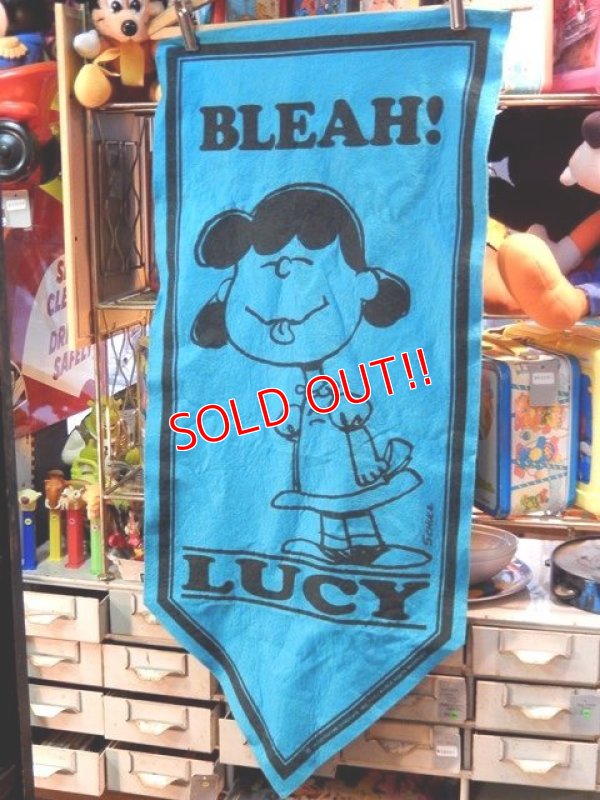 画像1: ct-151027-01 PEANUTS / 60's Banner "Lucy" Blue
