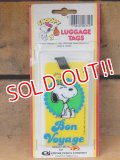 ct-151104-21 Snoopy / AVIVA 70's Luggage Tags "Bon Voyage"