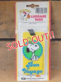 ct-151104-21 Snoopy / AVIVA 70's Luggage Tags "Bon Voyage"
