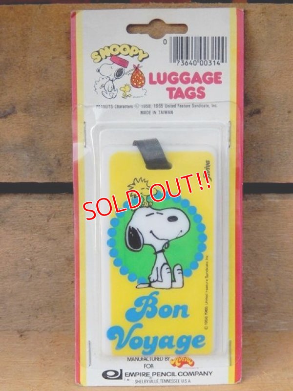 画像1: ct-151104-21 Snoopy / AVIVA 70's Luggage Tags "Bon Voyage"
