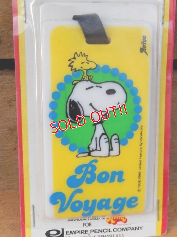 画像2: ct-151104-21 Snoopy / AVIVA 70's Luggage Tags "Bon Voyage"