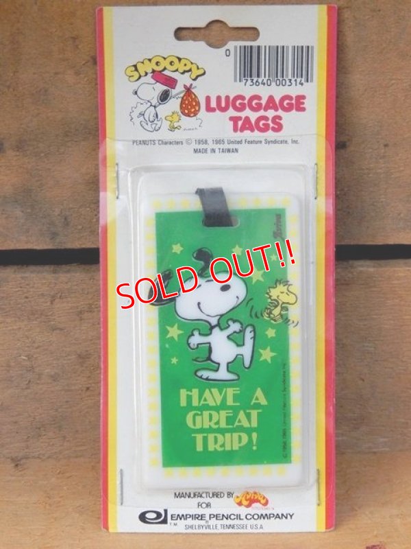 画像1: ct-151104-20 Snoopy / AVIVA 70's Luggage Tags "Have a Great Trip"