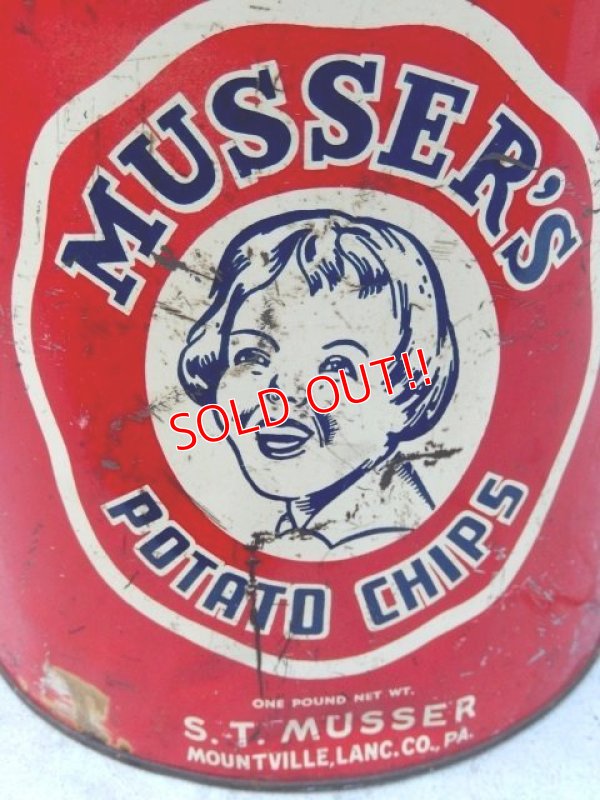画像3: ct-151104-13 Musser's / Vintage Potato ChipsCan