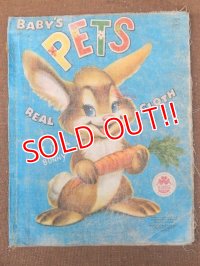ct-151104-12 Vintage Cloth Book "BABY'S PETS"