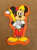 画像1: ct-151110-09 Mickey Mouse / 70's Vinyl Magnet "Baseball" (1)