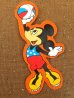 画像1: ct-151110-09 Mickey Mouse / 70's Vinyl Magnet "Basketball" (1)
