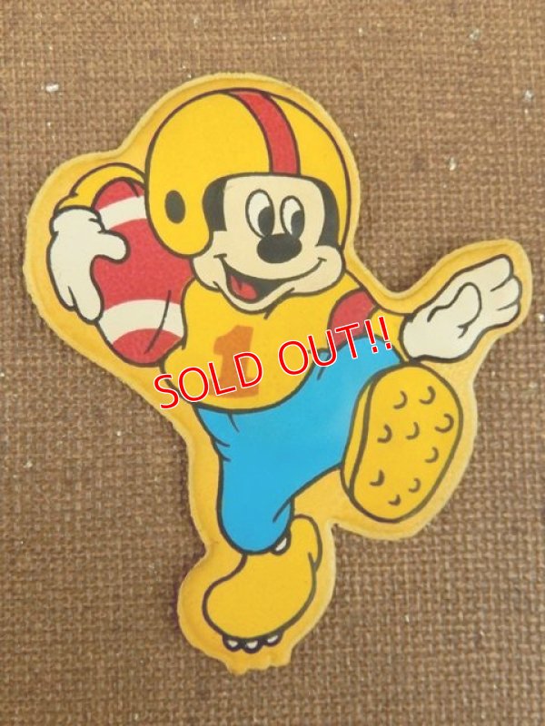 画像1: ct-151110-09 Mickey Mouse / 70's Vinyl Magnet "Football"