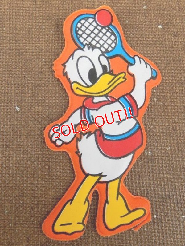 画像1: ct-151110-09 Donald Duck / 70's Vinyl Magnet "Tennis"