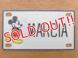 ct-150915-30 Mickey Mouse / 70's Name Plate "MARCIA"