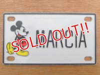 ct-150915-30 Mickey Mouse / 70's Name Plate "MARCIA"