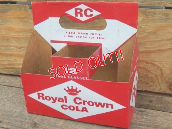 画像1: dp-151224-04 Royal Crown Cola / Vintage Paper Bottle Carrier