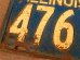 画像3: dp-160106-13 40's License plate "ILLINOIS" (3)