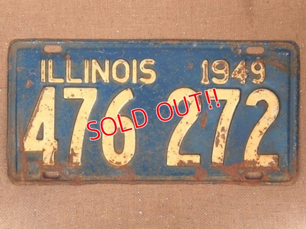 画像1: dp-160106-13 40's License plate "ILLINOIS"