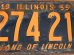 画像2: dp-160106-14 50's License plate "ILLINOIS" (2)