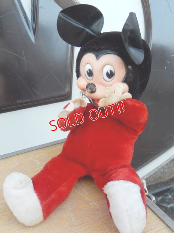 画像1: ct-160201-06 Mickey Mouse / Woolikin 50's-60's Rubber Face Doll
