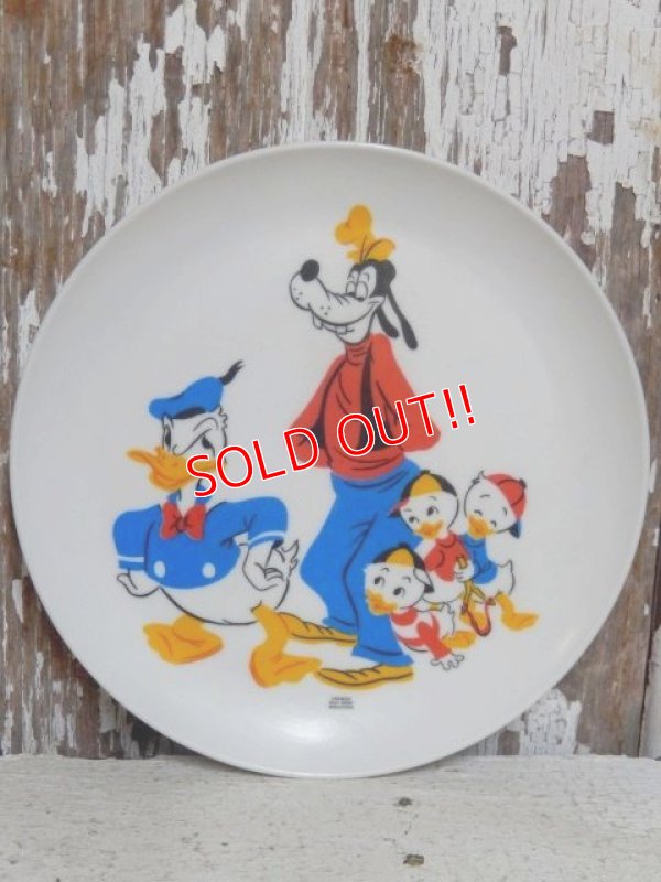 画像1: ct-151213-17 Donald Duck,Goofy and Donald's Nephews / 70's Plastic Plate