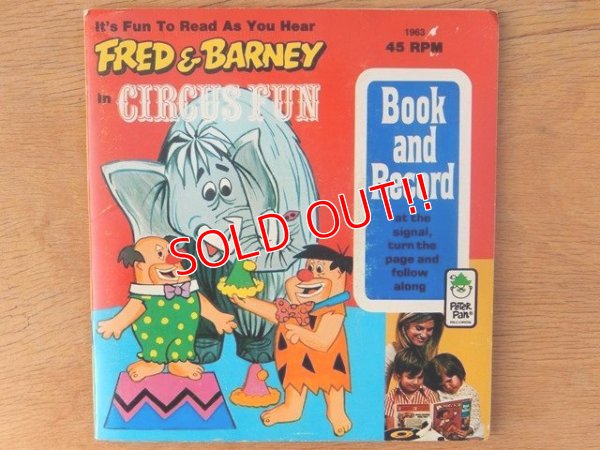 画像1: ct-160301-09 The Flintstones / 70's "Fred & Barney in Circus Fun" Book and Record