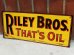 画像1: dp-160309-34 Riley Bros Oil / 50's Metal Sign (1)