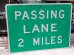 画像1: dp-160401-30 Road Sign / PASSING LANE 2 MILE (1)