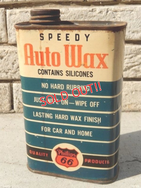 画像1: dp-160401-32 Phillips 66 / 50's Speedy Auto Wax Can