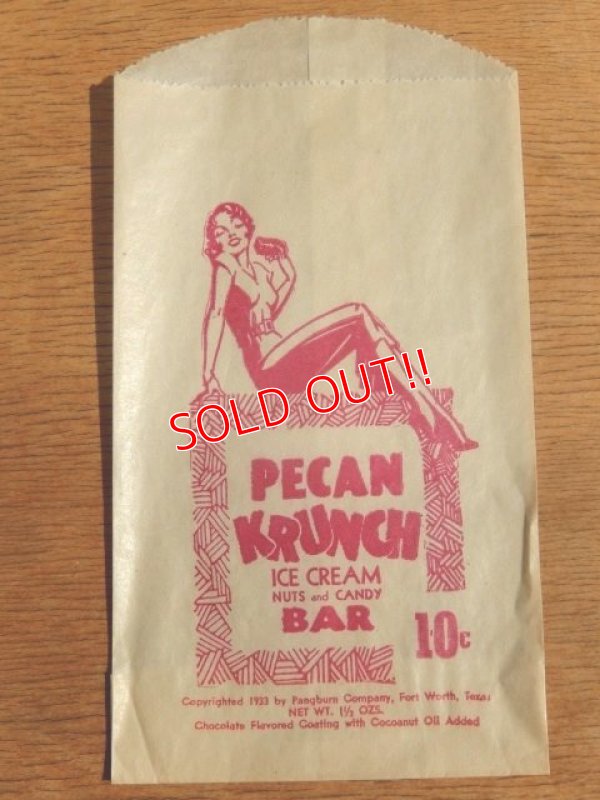 画像1: dp-160401-48 Pecan Krunch Ice Cream Vintage Paper Bag