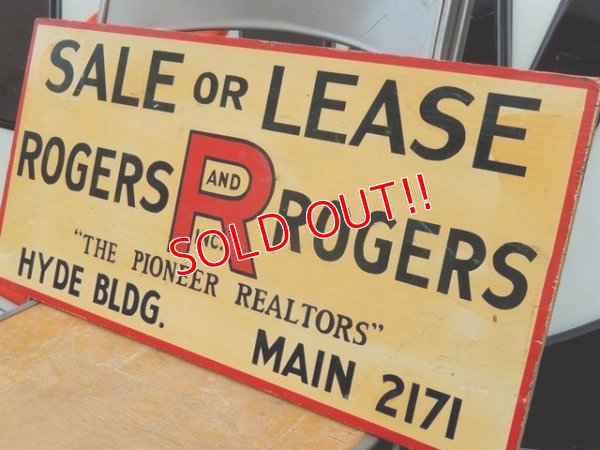 画像2: dp-160120-02 ROGERS & ROGERS / Vintage Wooden Sign