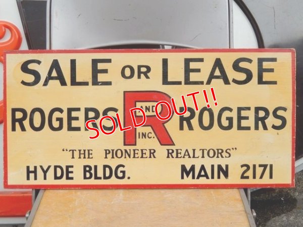 画像1: dp-160120-02 ROGERS & ROGERS / Vintage Wooden Sign