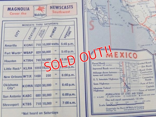 画像7: dp-160501-22 Mobiloil / 50's Road Map "THE SOUTHWEST"