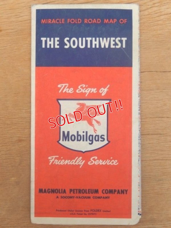 画像1: dp-160501-22 Mobiloil / 50's Road Map "THE SOUTHWEST"
