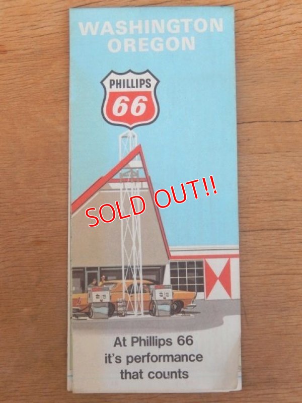 画像1: dp-160501-22 PHILLIPS 66 / 70's Road Map "Washington Oregon"