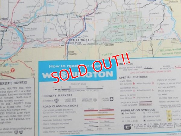 画像7: dp-160501-22 TEXACO / 70's Road Map "Washington"