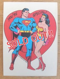 ct-160512-01 Superman & Wonder Woman / 80's Greeting Card