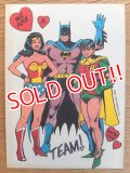 ct-160512-01 Batman,Robin and Wonder Woman / 80's Greeting Card