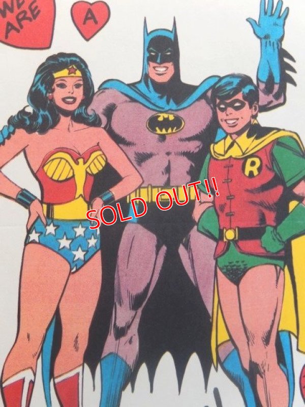 画像2: ct-160512-01 Batman,Robin and Wonder Woman / 80's Greeting Card