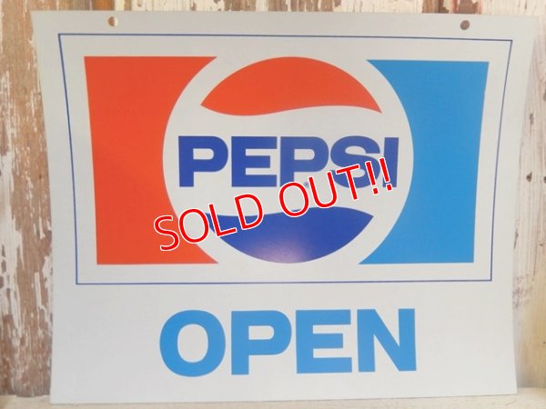 画像1: dp-160519-05 PEPSI / 70's-80's OPEN,CLOSE Sign