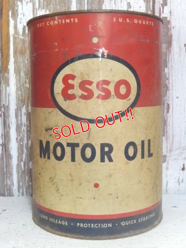 画像1: dp-160601-07 Esso / 60's Motor Oil Can