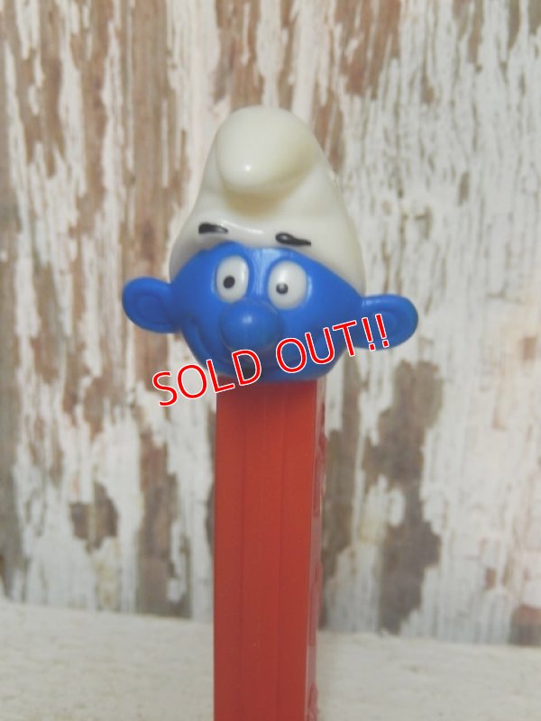 画像2: pz-130917-04 Smurf / 80's PEZ Dispenser "Thin feet Red Stem"