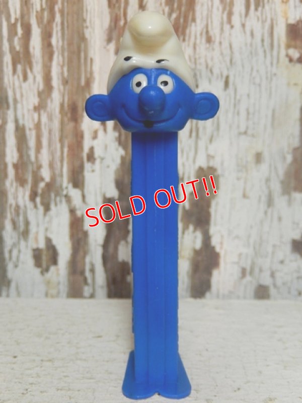 画像1: pz-130917-04 Smurf / 80's PEZ Dispenser "Thin feet Blue Stem"