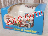 ct-160615-06 Walt Disney's / Eagle 80's Plastic Bowl Tumbler Set