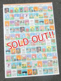 ct-160615-17 PEANUTS / 70's Uncut Trading Cards Poster
