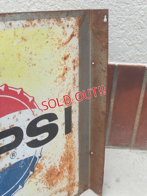 画像7: dp-160706-01 PEPSI / 60's W-side Metal Sign