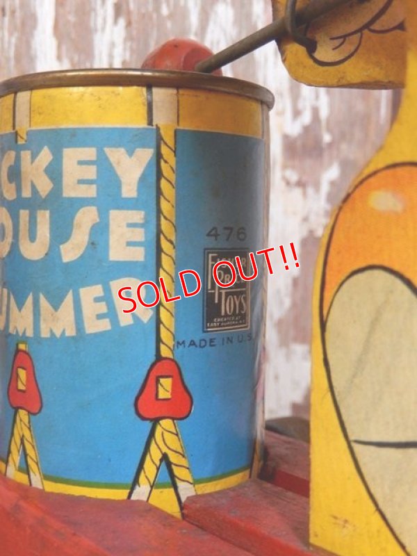 画像8: ct-160615-31 Mickey Mouse / Fisher-Price Toys 1941 Drummer #476