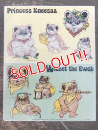 ct-150922-48 STAR WARS / 80's Princess Kneesaa & Wicket Sticker