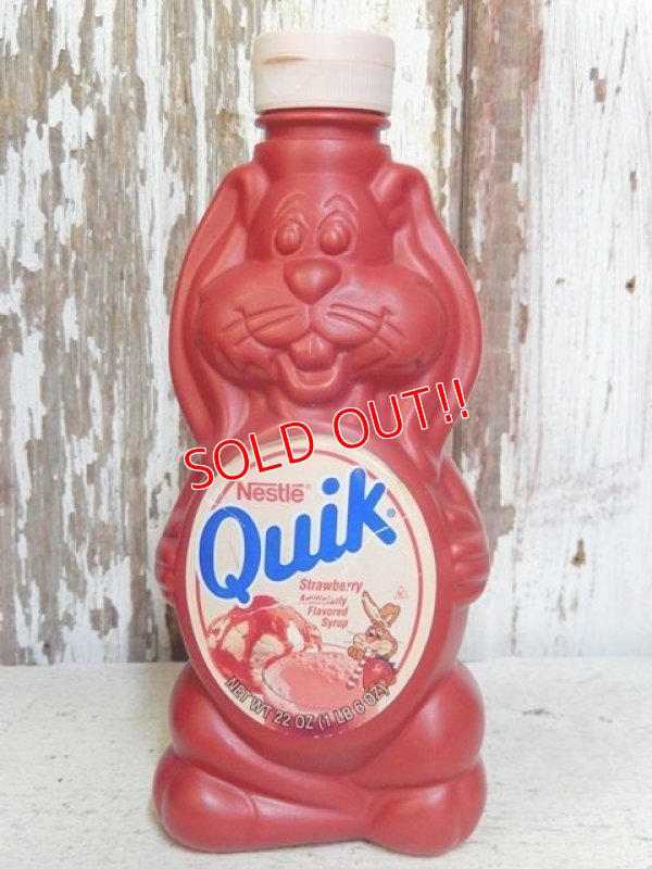 画像1: ct-160823-14 Nestlé / Quik Bunny 80's-90's Strawberry Syrup Bottle