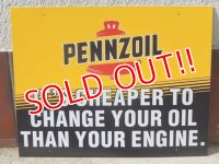 dp-160823-11 Pennzoil / 90's W-side Plastic Sign