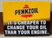 画像1: dp-160823-11 Pennzoil / 90's W-side Plastic Sign (1)